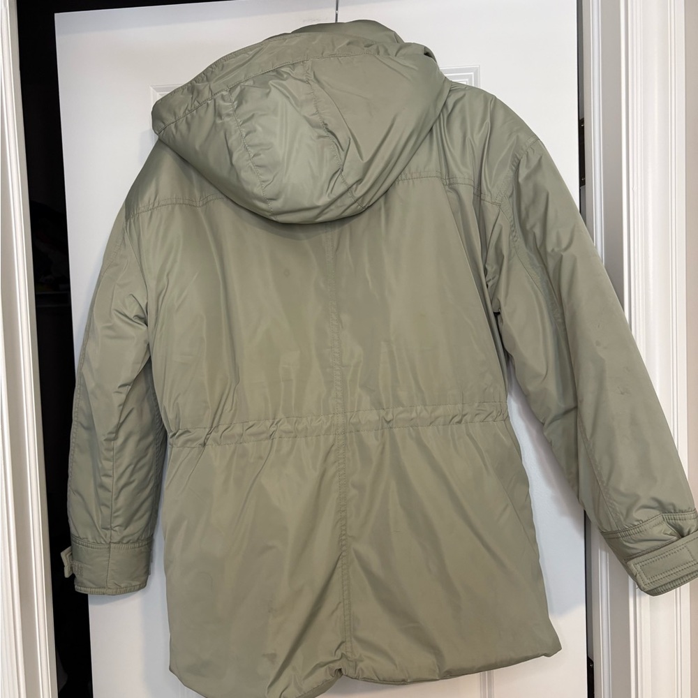 Abercrombie & Fitch Sage Green Hooded Utility Puffer Jacket Small - Picture 2 of 6
